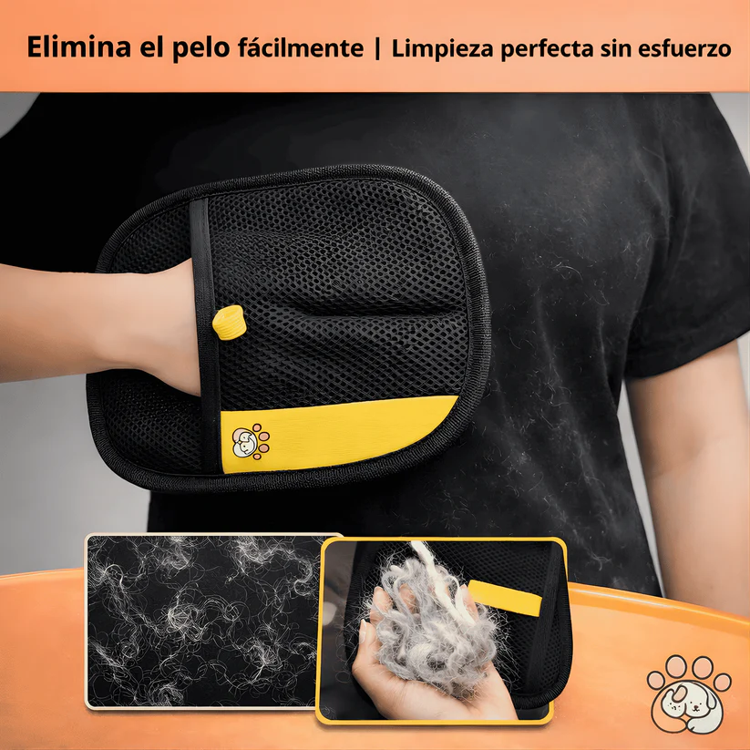 Manopla Quita-pelos reutilizable.