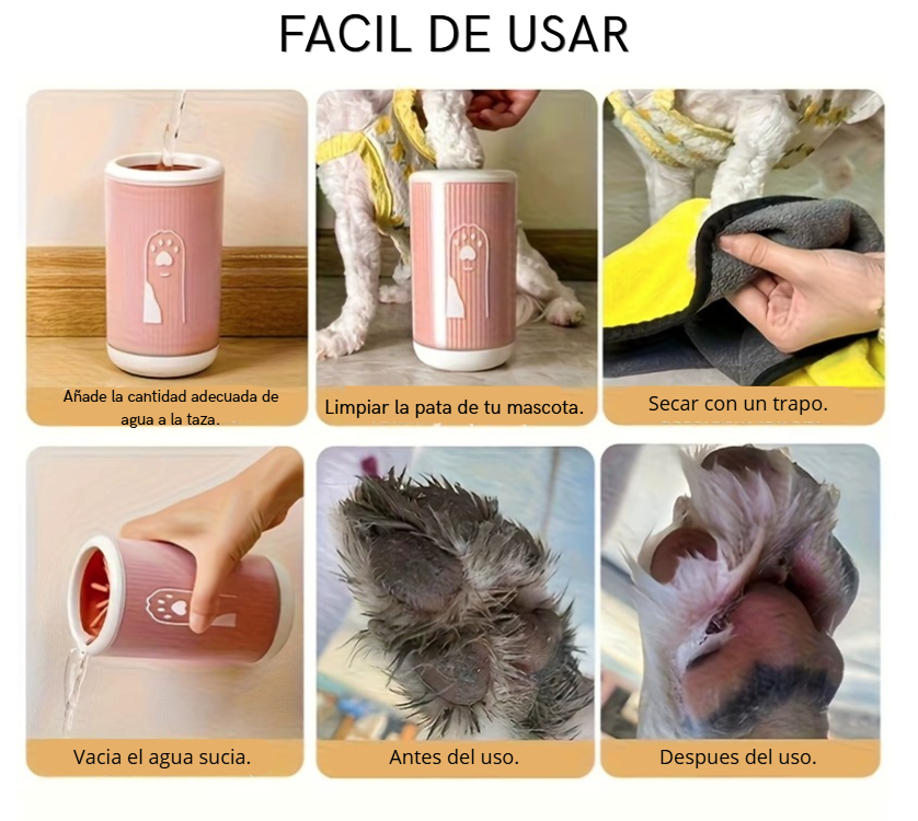 Limpiador de patas de mascotas
